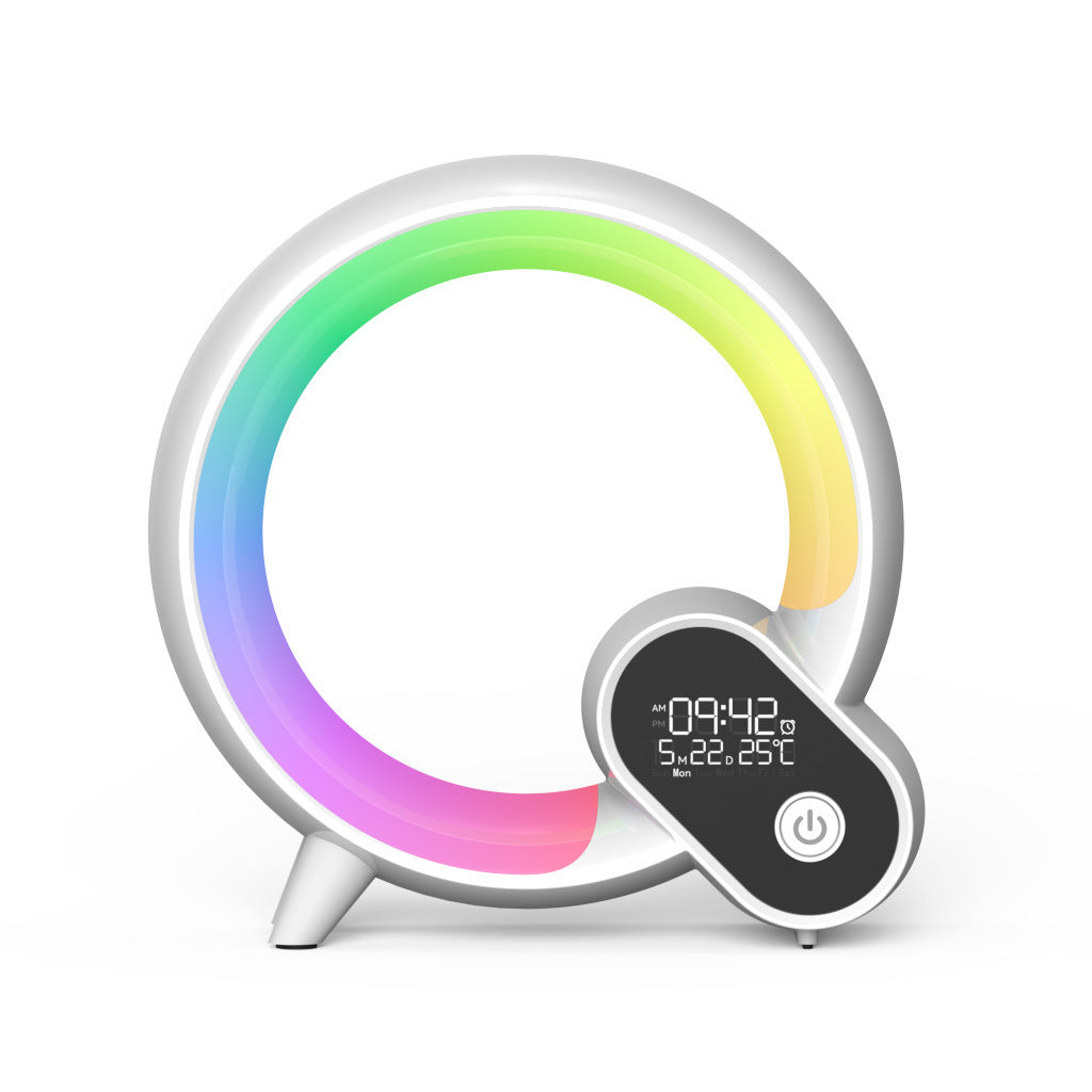 Digital Display Alarm Clock Bluetooth Audio Intelligent Wake-up Q Colorful Atmosphere Light