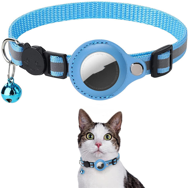 Waterproof Reflective Airtag Collar Holder Case for Dogs Cats – Pet Tracker Cover Adjustable Nylon