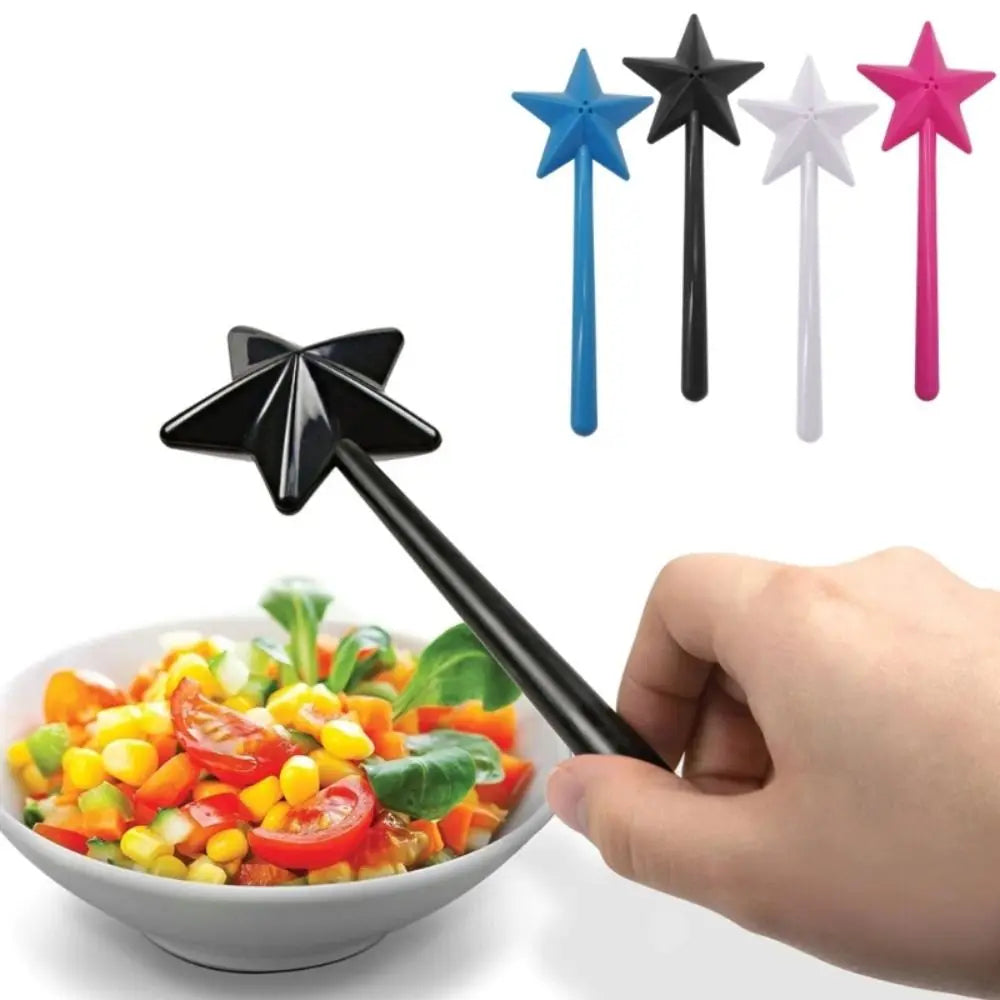 Portable Salt Pepper Shakers Refillable Magical Star Wand Spice Dispenser Seasoning Shaker Set