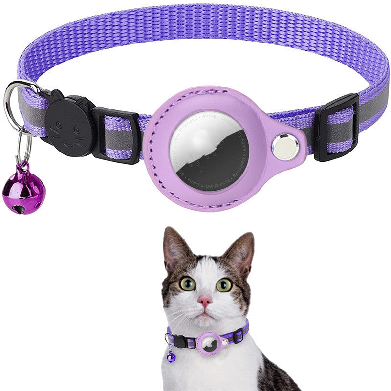 Waterproof Reflective Airtag Collar Holder Case for Dogs Cats – Pet Tracker Cover Adjustable Nylon