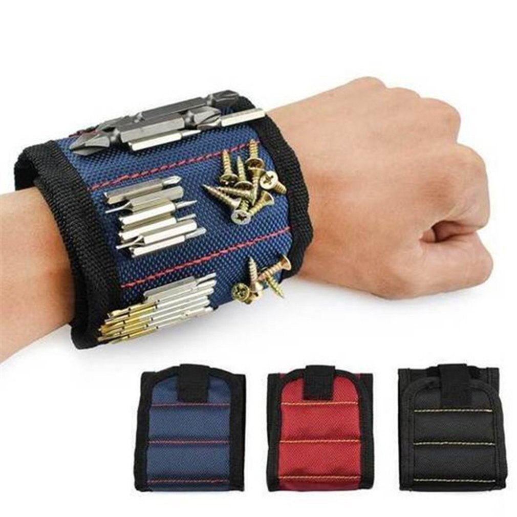 Magnetic Wristband for Tools – Adjustable Tool Holder with Strong Magnets for Screws, Nails, Bolts