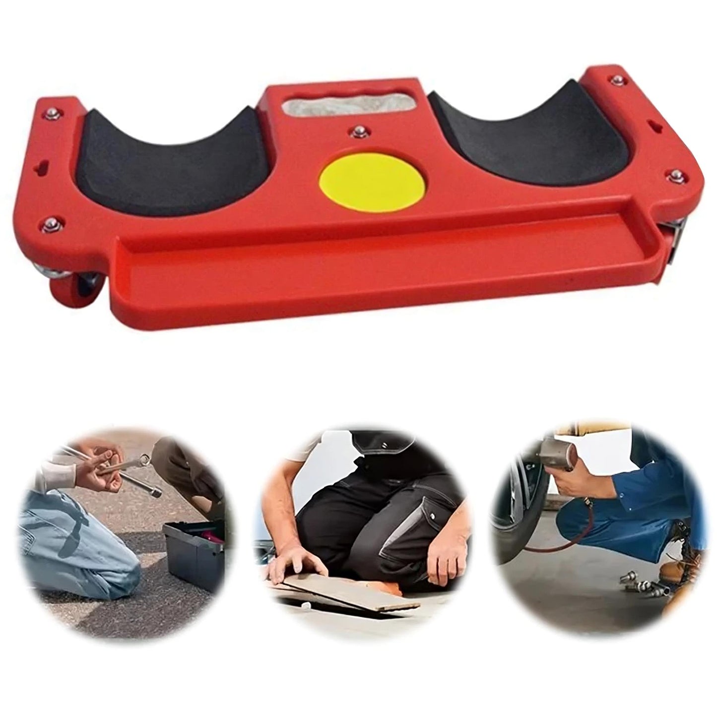 Rolling Knee Pads with Wheels for Flooring, Gardening, Construction, Mechanic & Home Repair Work