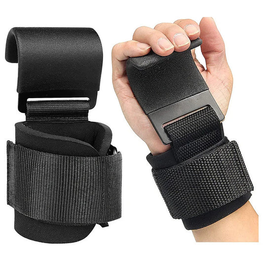 Weight Lifting Hooks with Wrist Straps – Heavy Duty Gym Grip Support for Deadlifts, Pull-Ups, and Weightlifting Training