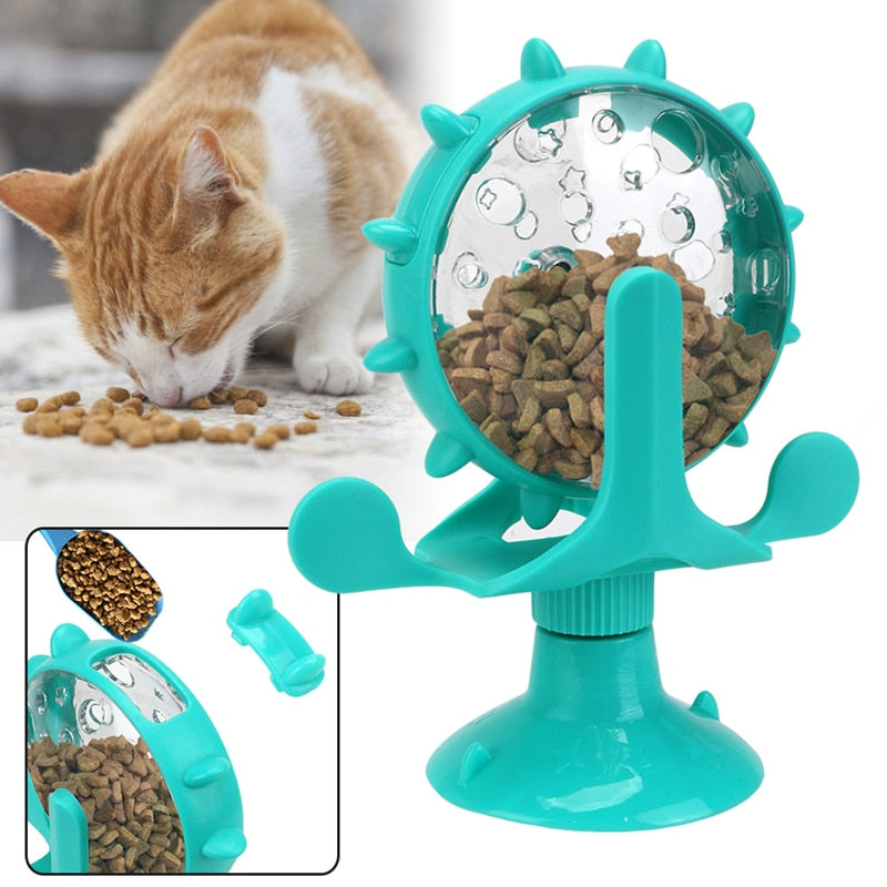 Pet Feeding Interactive Wheel for Dogs & Cats, Slow Feeder, Fun Puzzle Toy for Mental Stimulation