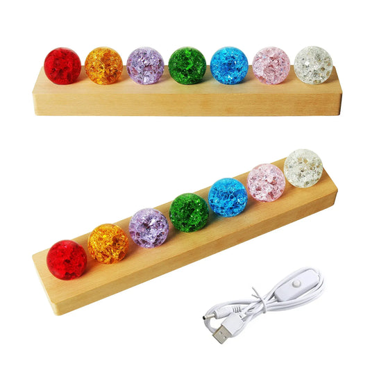 7-Color Glass Crystal Balls for Home Décor, Chakra Healing, Feng Shui & Meditation Decor
