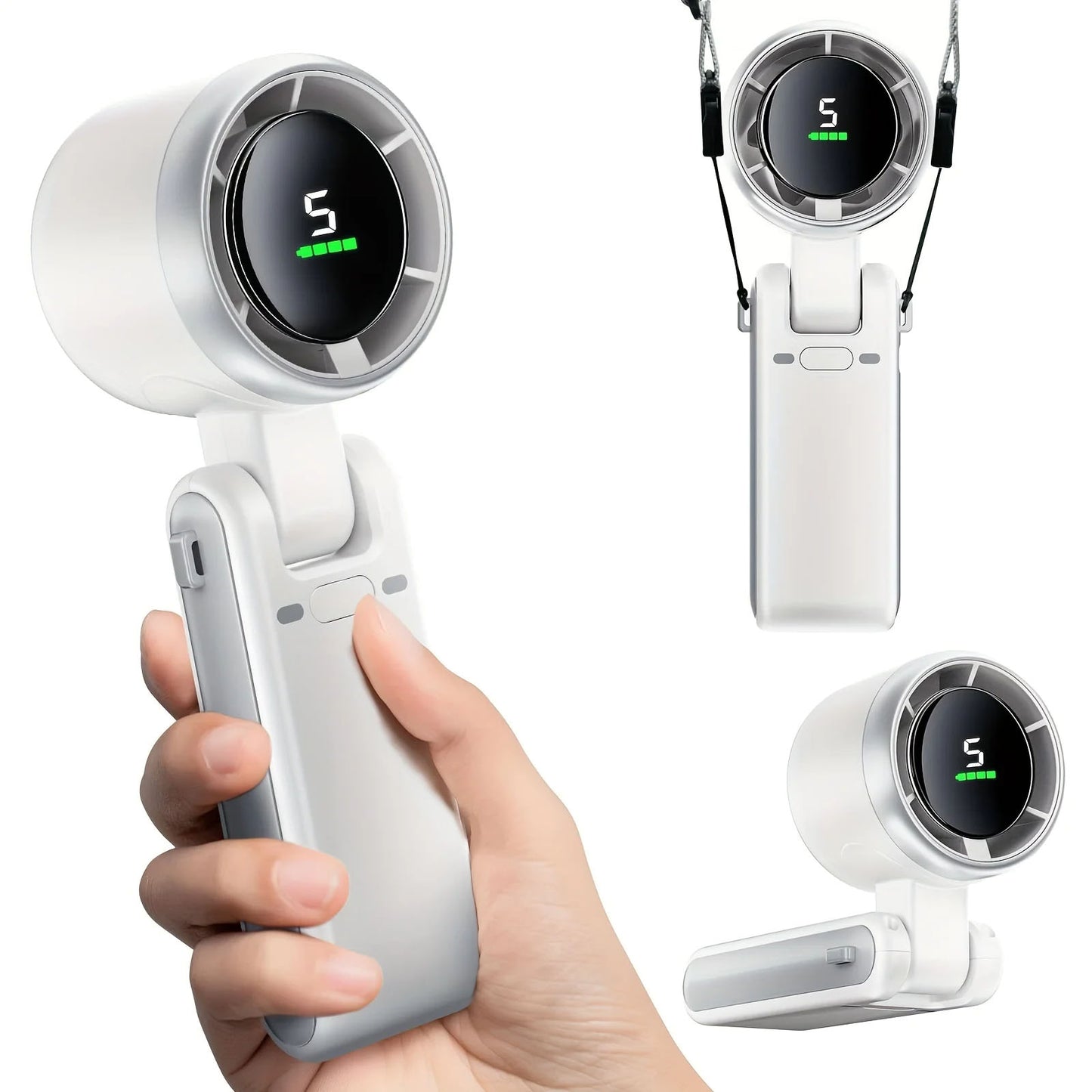 Portable Handheld Turbo Fan – High Power Mini USB Rechargeable Cooling Fan for Travel, Outdoor, Desk & Personal Use