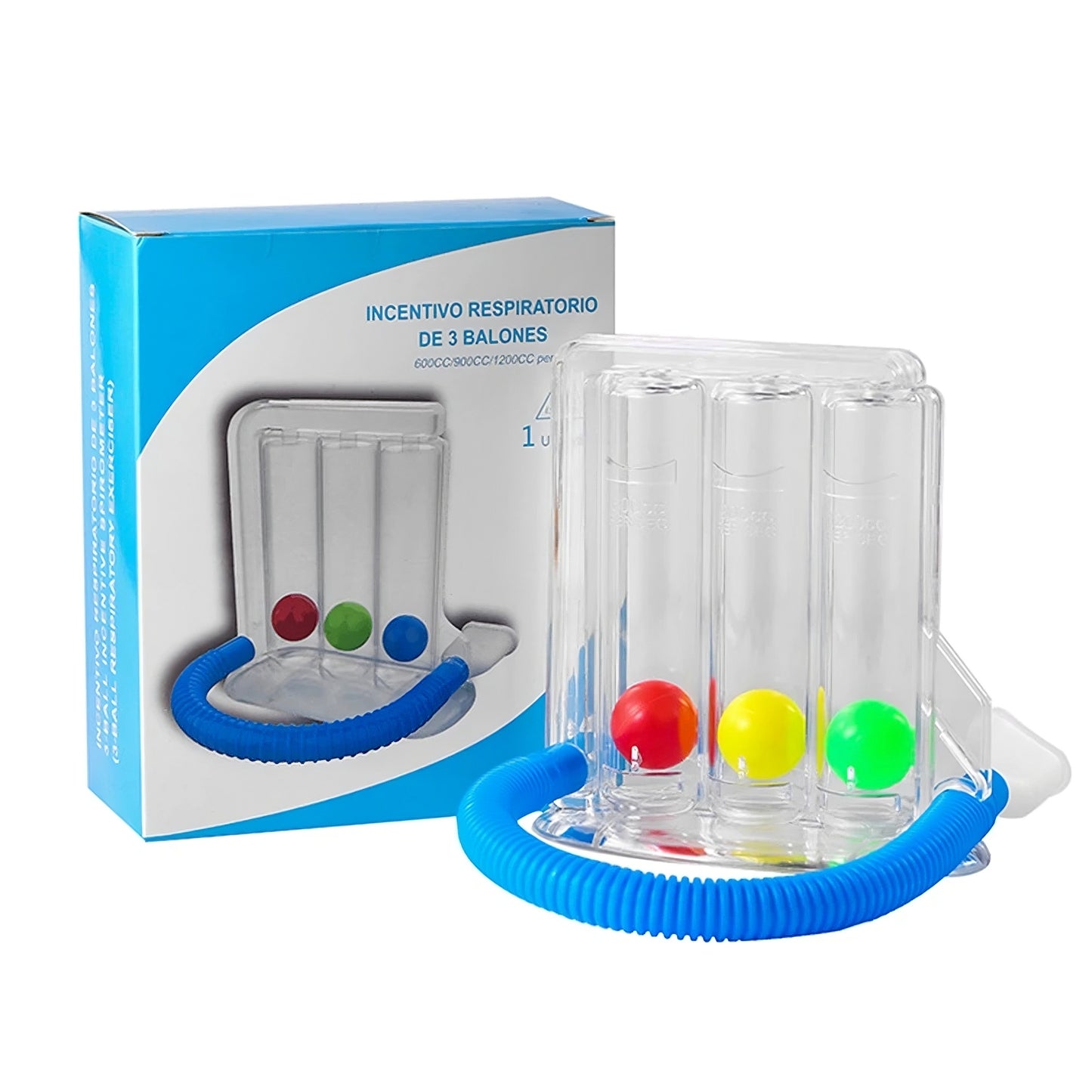 3-Ball Lung Capacity Exerciser – Deep Breathing Respiratory Trainer for Lung Health & Recovery