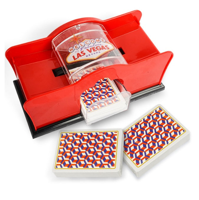 Card Shuffling Machine – Automatic 1 or 2 Deck Shuffler, Battery Operated, Easy to Use for Poker & Card Games