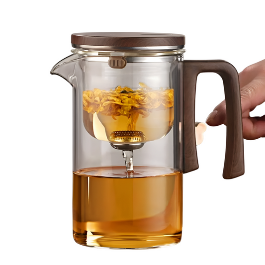 Handcrafted Wooden Tea Pot for Serving | Vintage Style Teapot Decor, Eco-Friendly Kitchen Gift