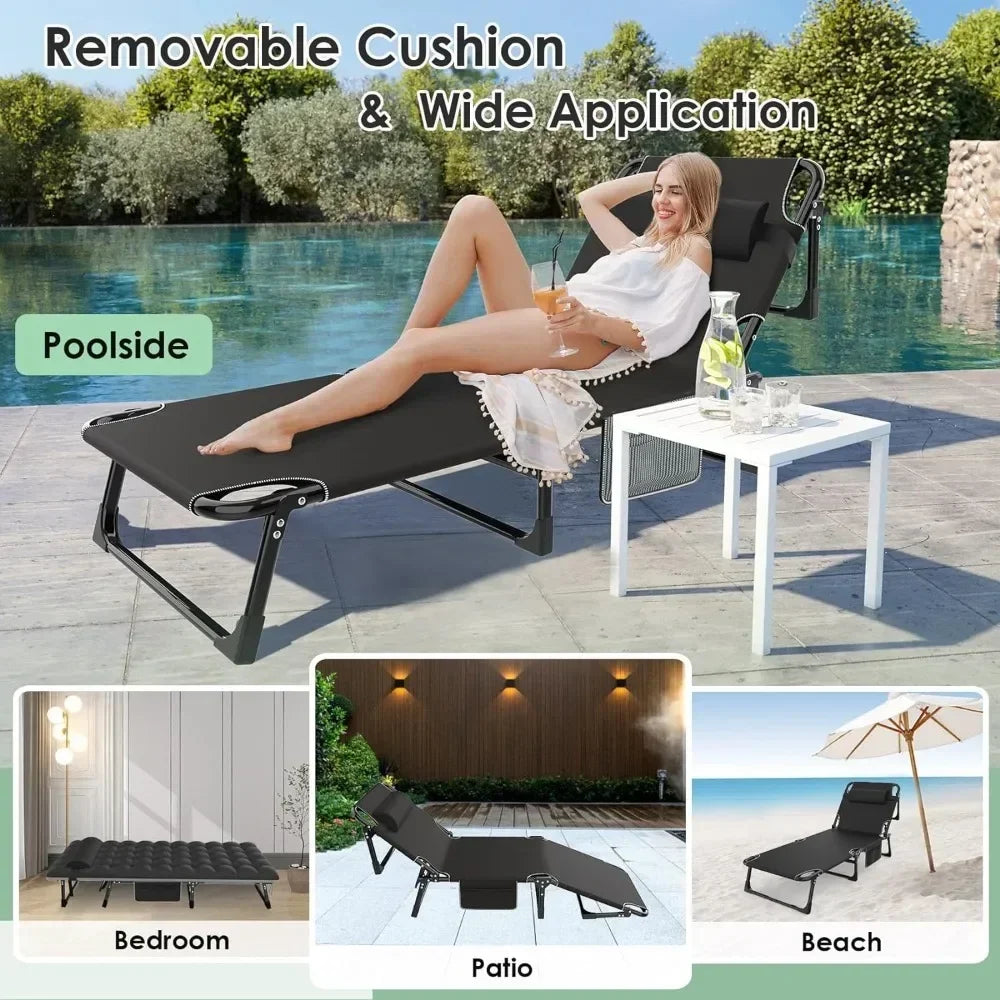 3 in 1 Folding Camping Bed - Indoor and Outdoor Relaxation Bed