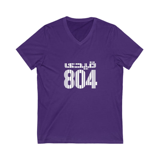 Unisex Jersey Short Sleeve V-Neck Tee qaidi 804
