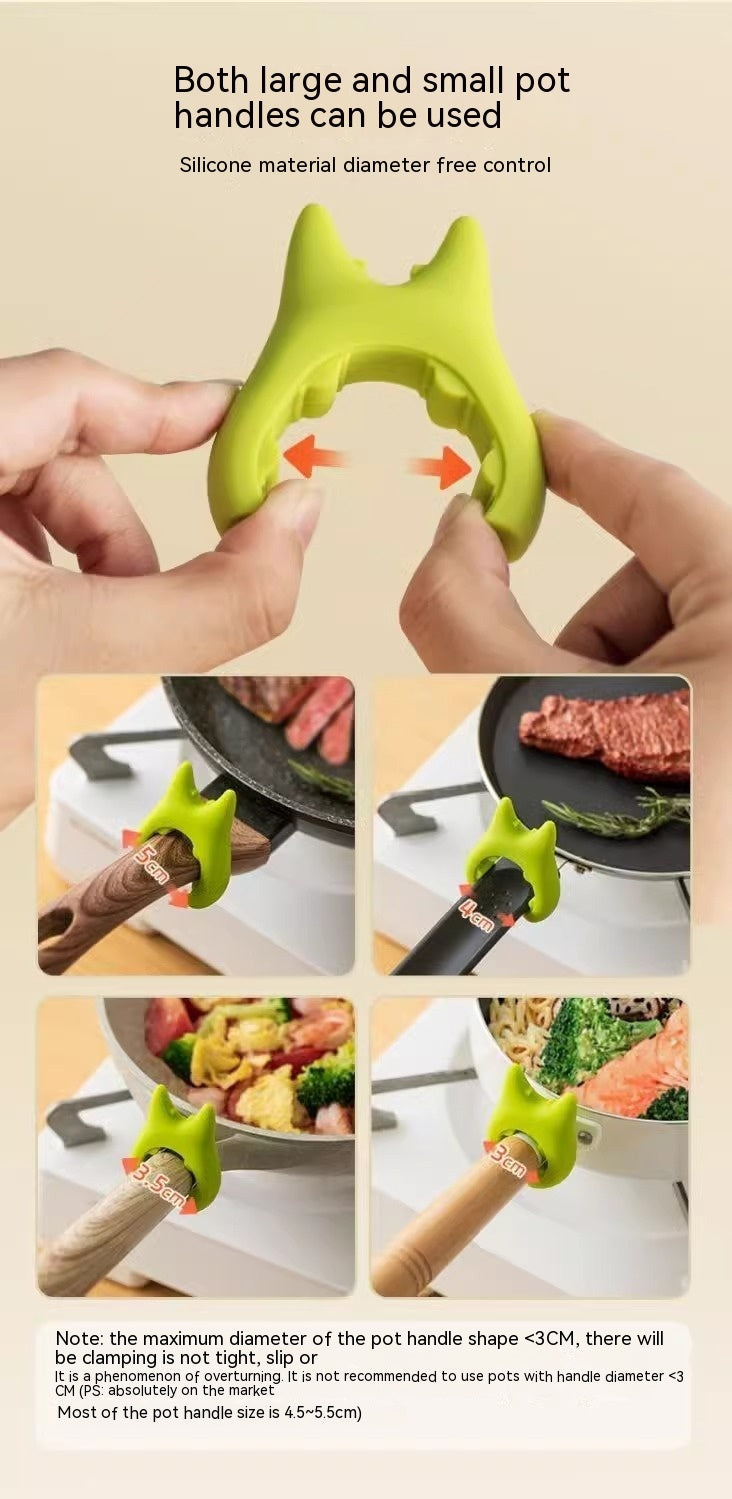 Silicone Multifunctional Spatula and Spoon Holder – Anti-Overflow, Anti-Scalding Clip for Cooking Pots – Kitchen Gadgets Organizer