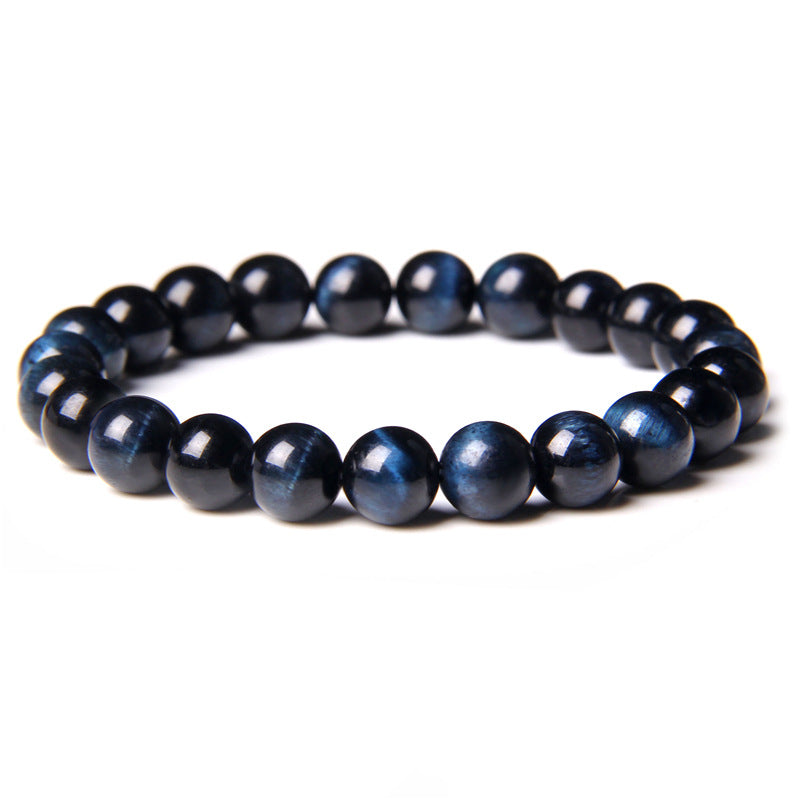 Semi-precious Stone Blue Tiger Stone Handmade Jewelry Couple Bracelet