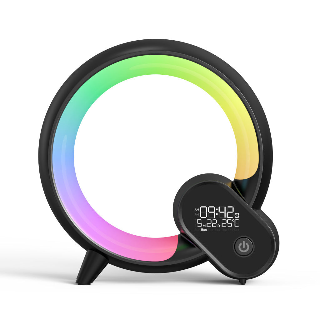 Digital Display Alarm Clock Bluetooth Audio Intelligent Wake-up Q Colorful Atmosphere Light