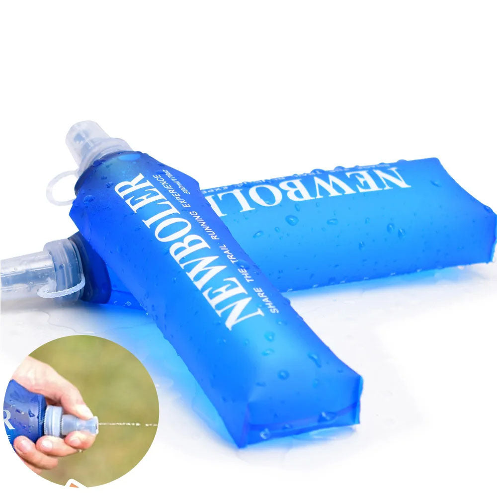 Foldable Water Bottle for Running - Portable Leakproof Sports Hydration Bottle for Gym, Hiking, Travel & Outdoor Use