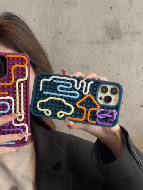 Stress-Relief Phone Case – Soft Silicone Fidget Cover with Bubble Pop Design for iPhone/Android