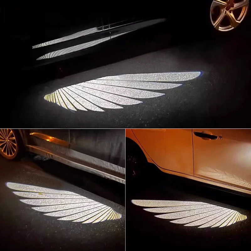 Car Angel Wings LED Lights – Stylish Decorative Brake Tail Light Strip for Car Modification