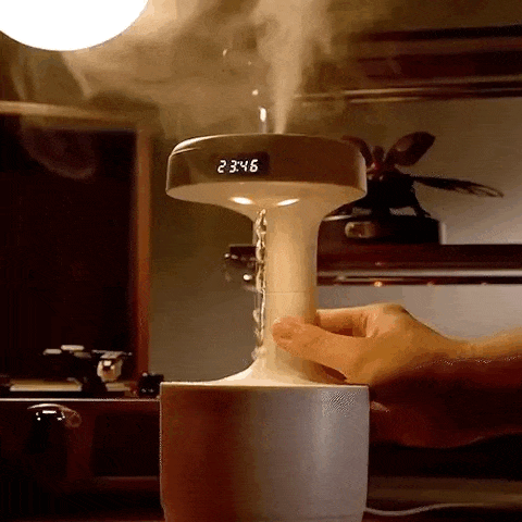 Anti Gravity Water Drop Humidifier – LED Cool Mist Maker for Home Office with Floating Water Effect