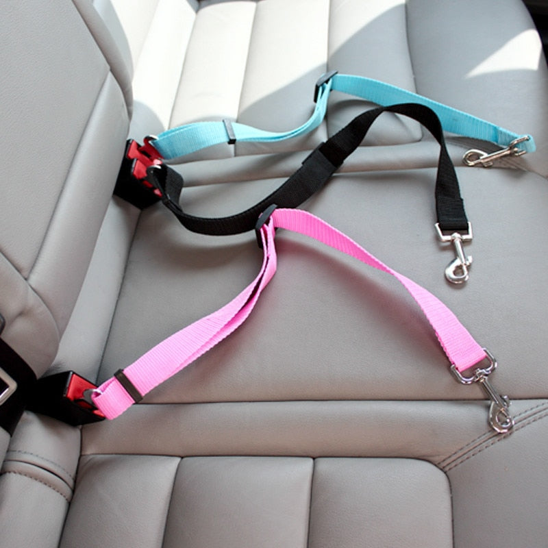 Pet Car Seat Belt for Dogs & Cats, Adjustable Safety Harness, Travel Seatbelt, Durable & Secure