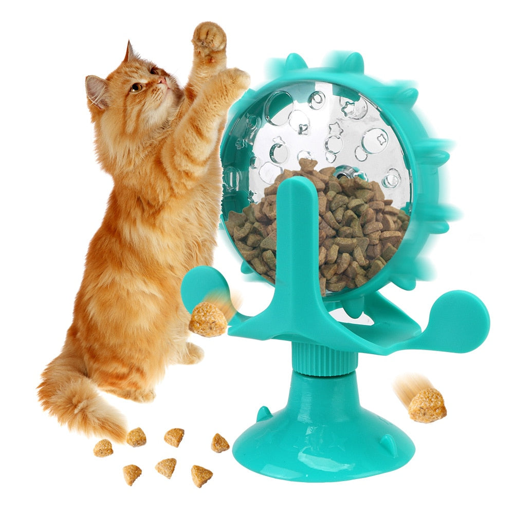 Pet Feeding Interactive Wheel for Dogs & Cats, Slow Feeder, Fun Puzzle Toy for Mental Stimulation