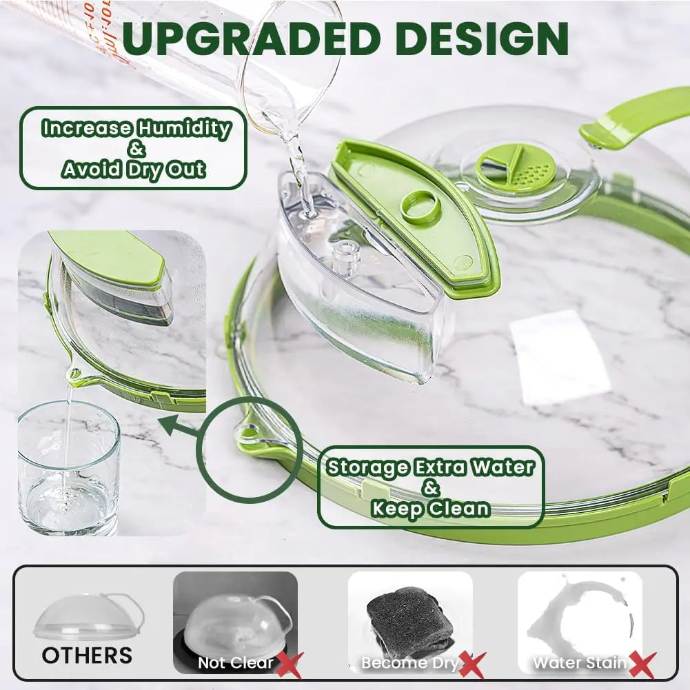 Microwave Food Cover – Collapsible Microwave Plate Lid with Steam Vents for Splatter Protection