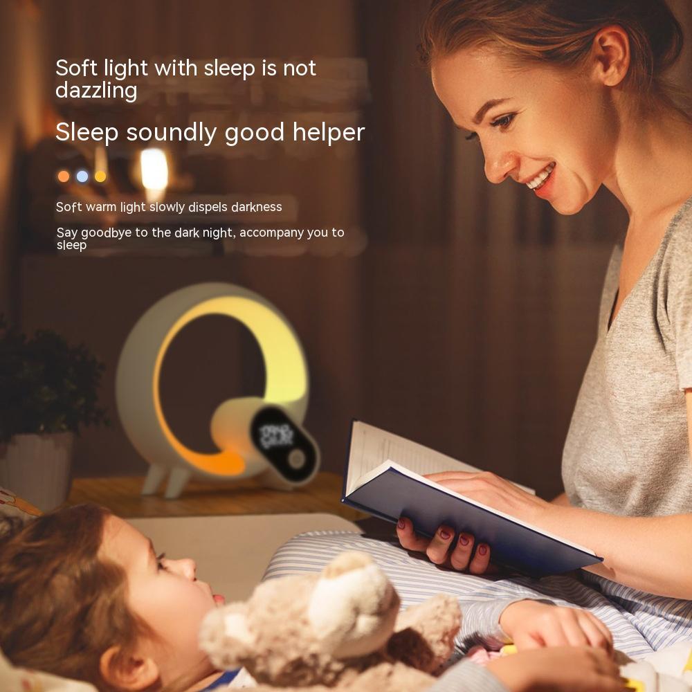 Digital Display Alarm Clock Bluetooth Audio Intelligent Wake-up Q Colorful Atmosphere Light