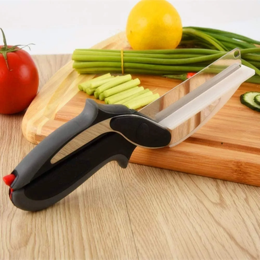 Chop Kitchen Scissors with Cutting Board - Vegetable Chopper Kitchen Scissors