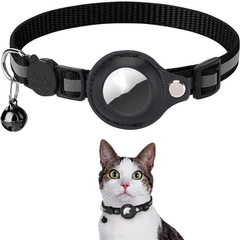 Waterproof Reflective Airtag Collar Holder Case for Dogs Cats – Pet Tracker Cover Adjustable Nylon