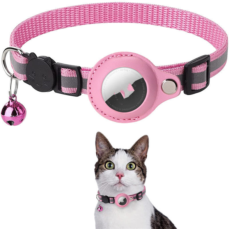 Waterproof Reflective Airtag Collar Holder Case for Dogs Cats – Pet Tracker Cover Adjustable Nylon