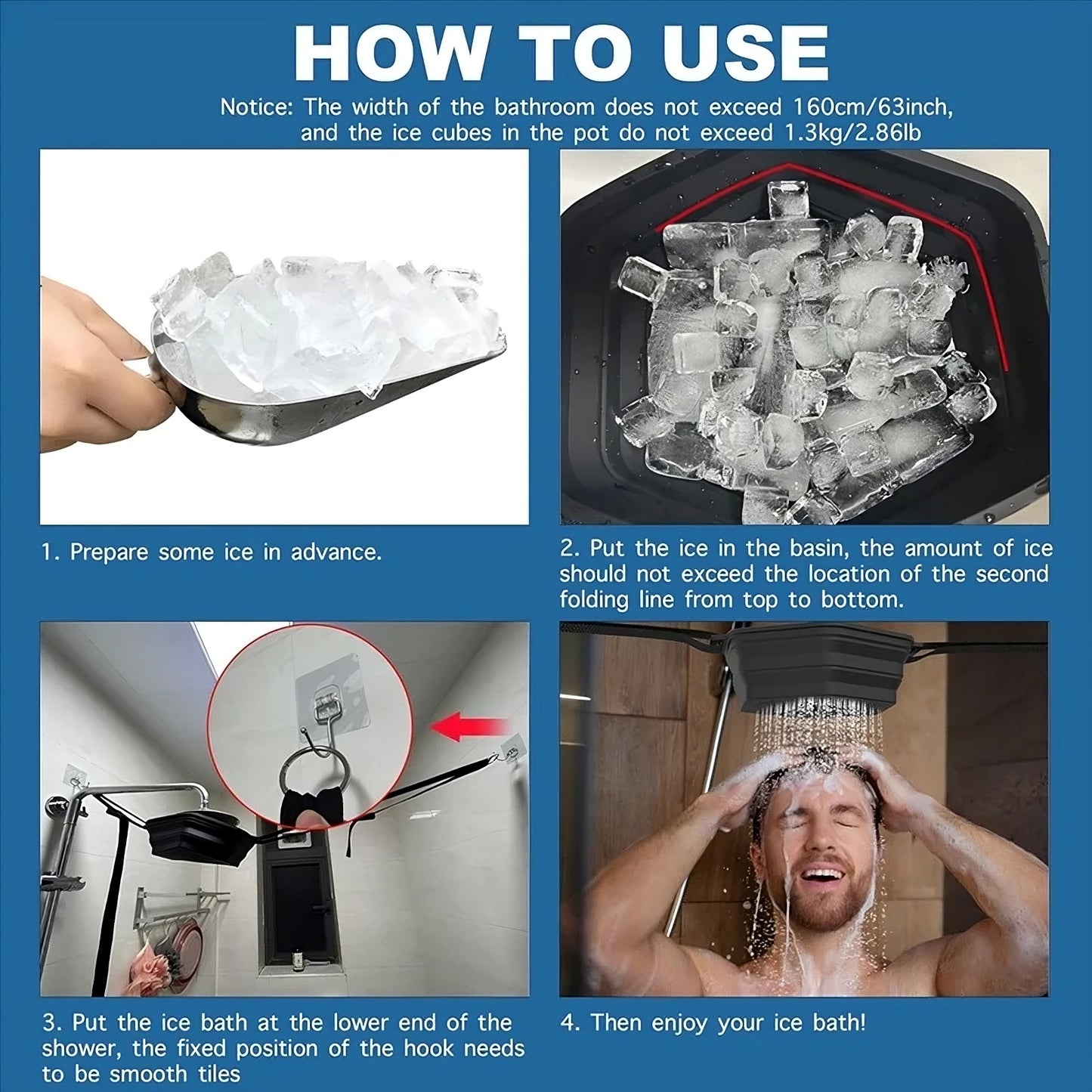Ice Cold Shower Attachment – Cold Therapy Shower Head for Recovery, Wellness & Energy Boost