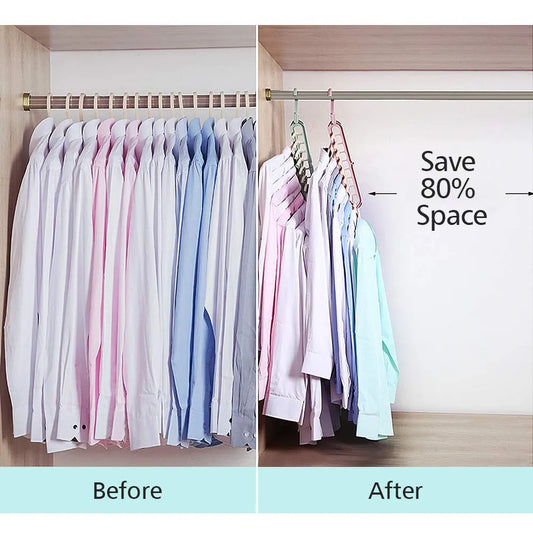 9 in 1 Smart Hanger – Space Saving Clothes Organizer for Closet, Foldable Multi-Port Hangers