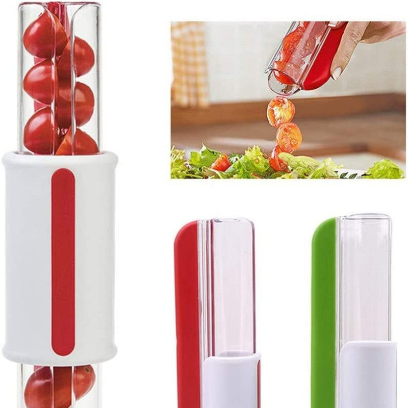 Cherry Tomato Slicer Cutter for Fruits & Veggies – Quick Kitchen Tool for Salad & Meal Prep