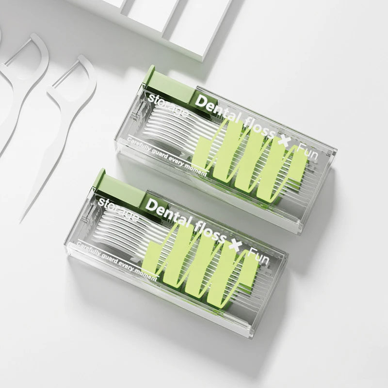 Dental Floss Dispenser – Hygienic, Refillable Floss Holder with Cutter for Home, Travel & Bathroom Use