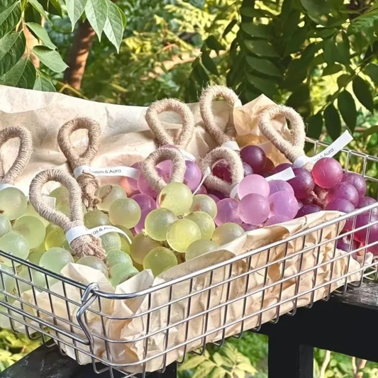 Crystal Grape Soap, Hanging Grape Cluster Hand Soap for Sink and Shower