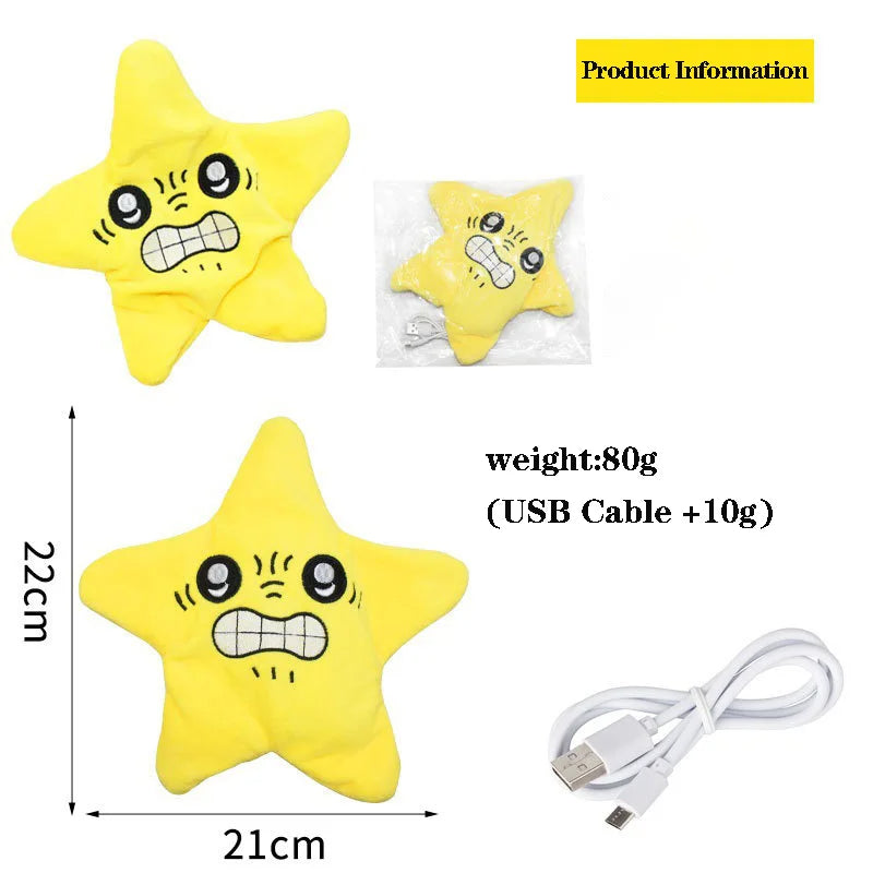 New Moving Stars Plush Toy Funny Dancing Meteor Pendant Doll Backpack Ornaments Stuffed Doll Kids Swinging Stars