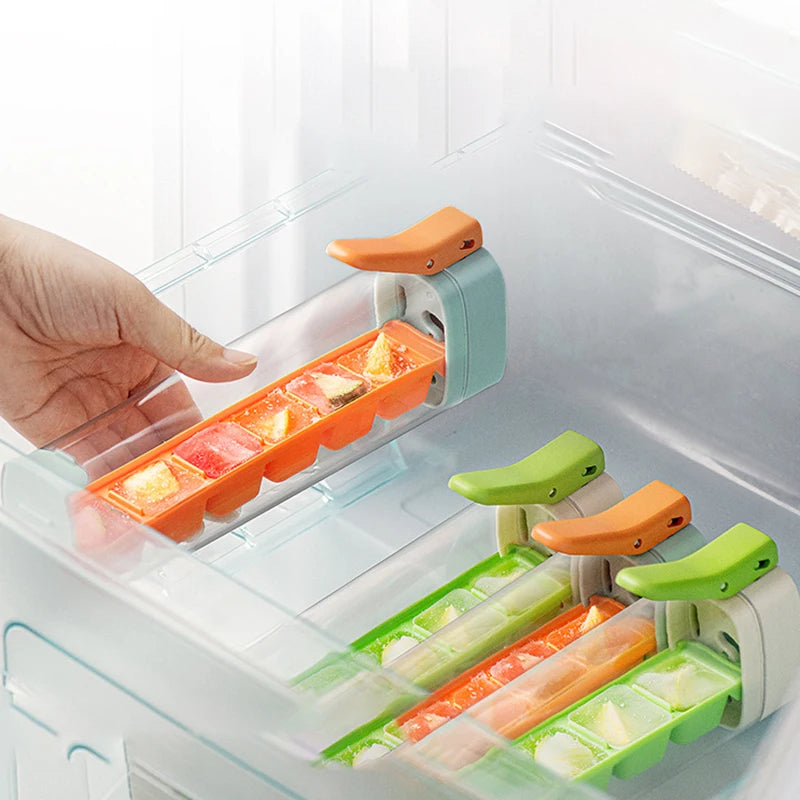 Ice Cube Maker Handle Tray Ice Cube Mold Whiskey Cocktail Drink Ice Box