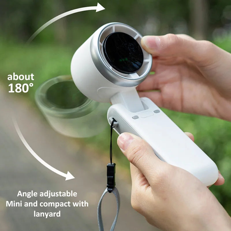 Portable Handheld Turbo Fan – High Power Mini USB Rechargeable Cooling Fan for Travel, Outdoor, Desk & Personal Use