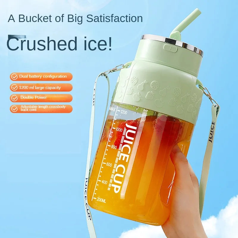 Portable Fruit Juicer Cup – USB Rechargeable Blender for Smoothies, Shakes & Travel Use