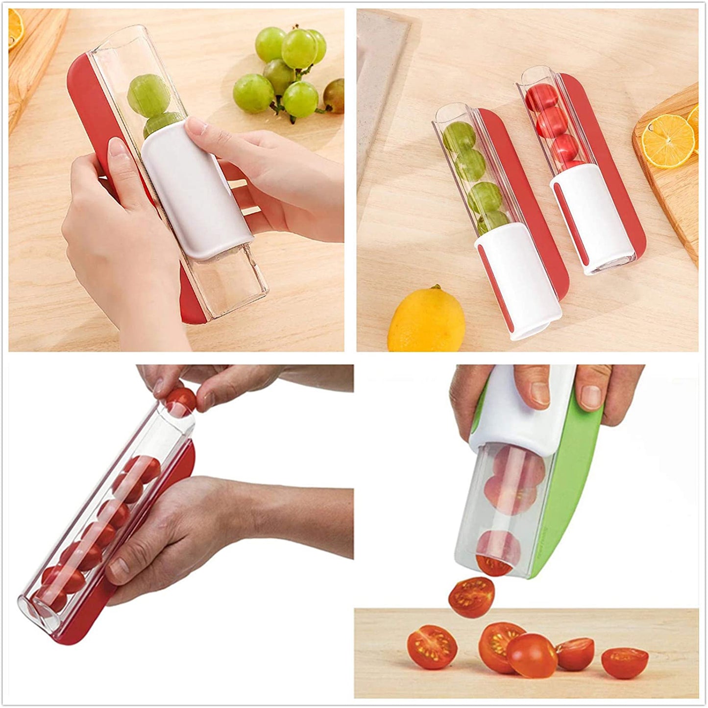 Cherry Tomato Slicer Cutter for Fruits & Veggies – Quick Kitchen Tool for Salad & Meal Prep