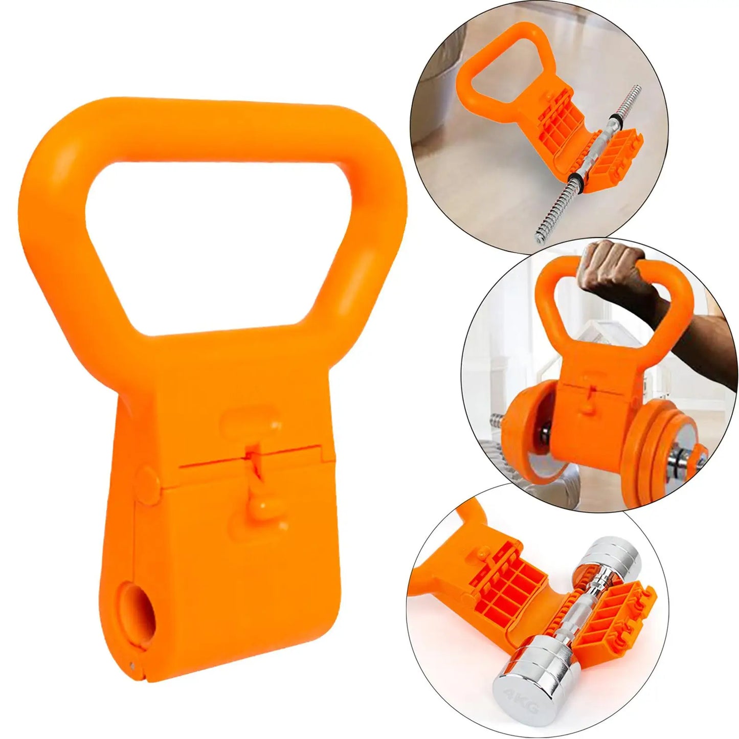 Kettlebell Grip Handle for Dumbbells – Convert Dumbbell to Kettlebell for Home Gym Strength Training