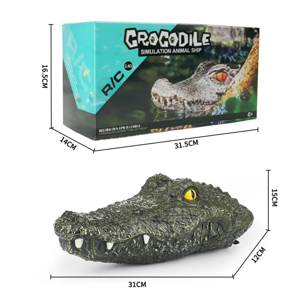 Crocodile Head RC Boat for Pools & Lakes – Realistic Remote Control Prank Toy for Kids & Adults
