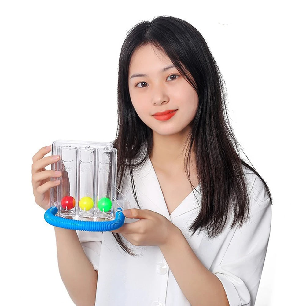 3-Ball Lung Capacity Exerciser – Deep Breathing Respiratory Trainer for Lung Health & Recovery