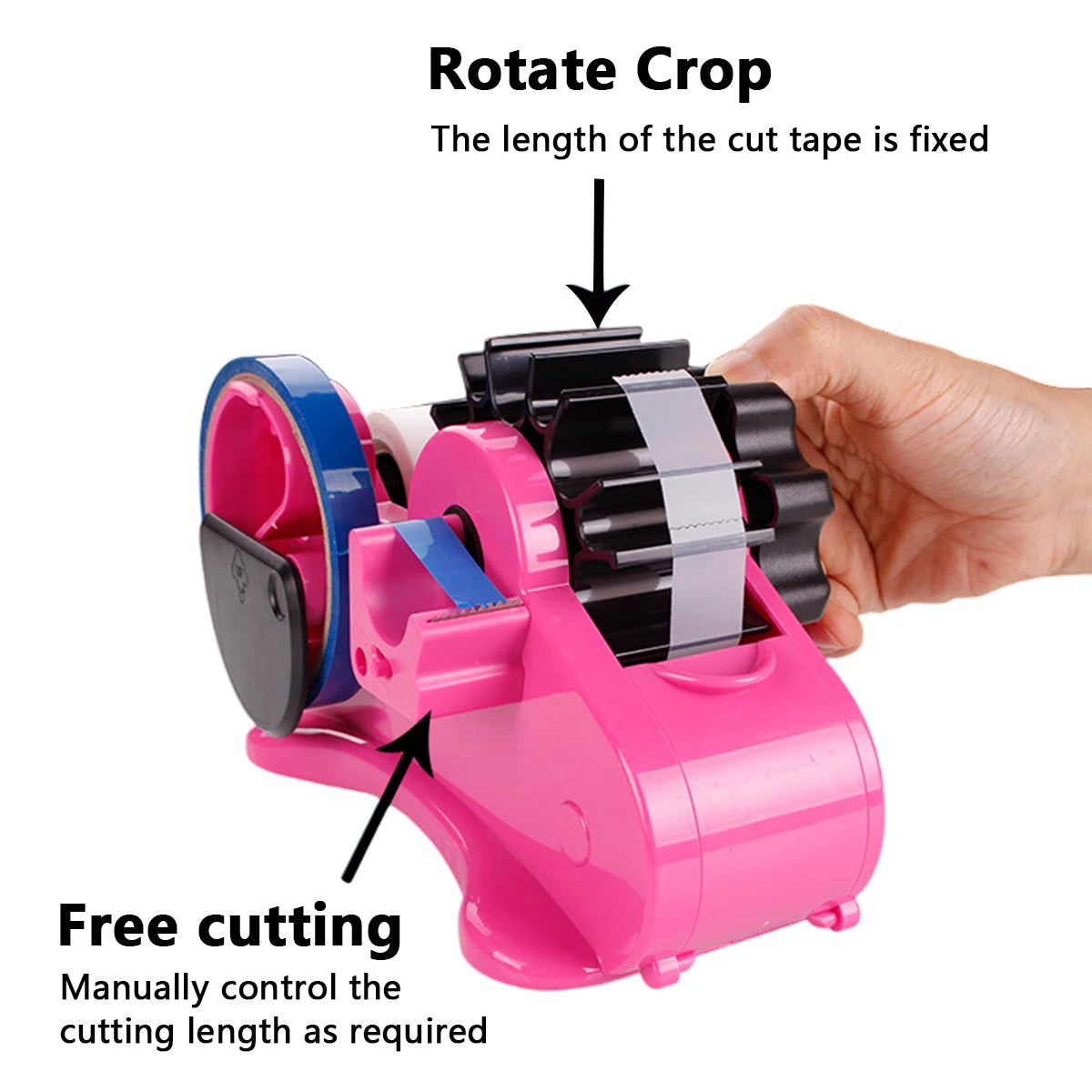 Semi-Automatic Tape Dispenser for Office | Quick Cut, Easy Use, Adjustable Tape Roll Cutter