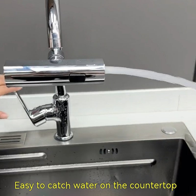 Kitchen Faucet Waterfall Outlet Splash Proof Universal Rotating Multifunctional Water Nozzle Extension