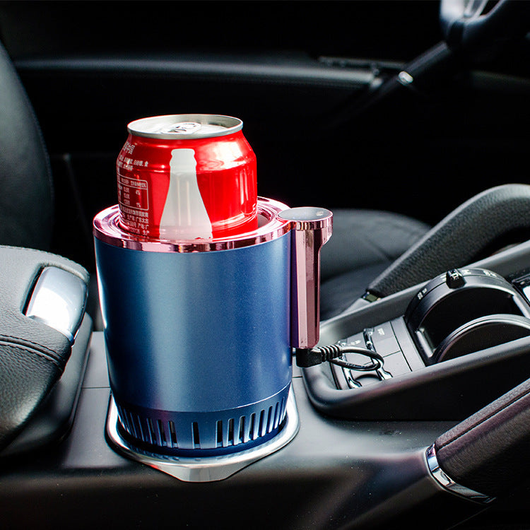 2 In1 Car Heating Cooling Cup 12V Smart Car Cup Holder Digital Temperature Display Drink Cup Mini Car Refrigerator