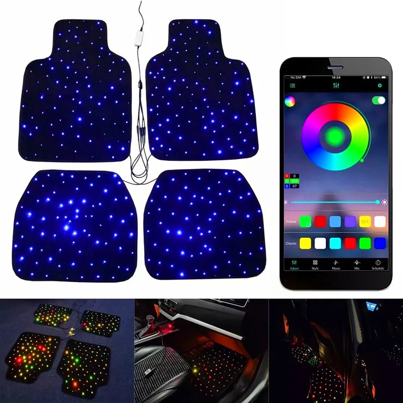 Starlight Car Mats - Universal Fit, Waterproof, Anti-Slip, Luxury Diamond Design for All Vehicles