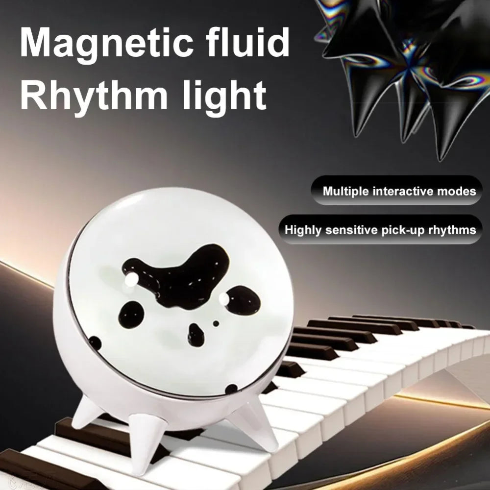Ferrofluid Music Rhythm Speaker Lamp | Sound Reactive Liquid Display, LED Mood Light Bluetooth Speaker