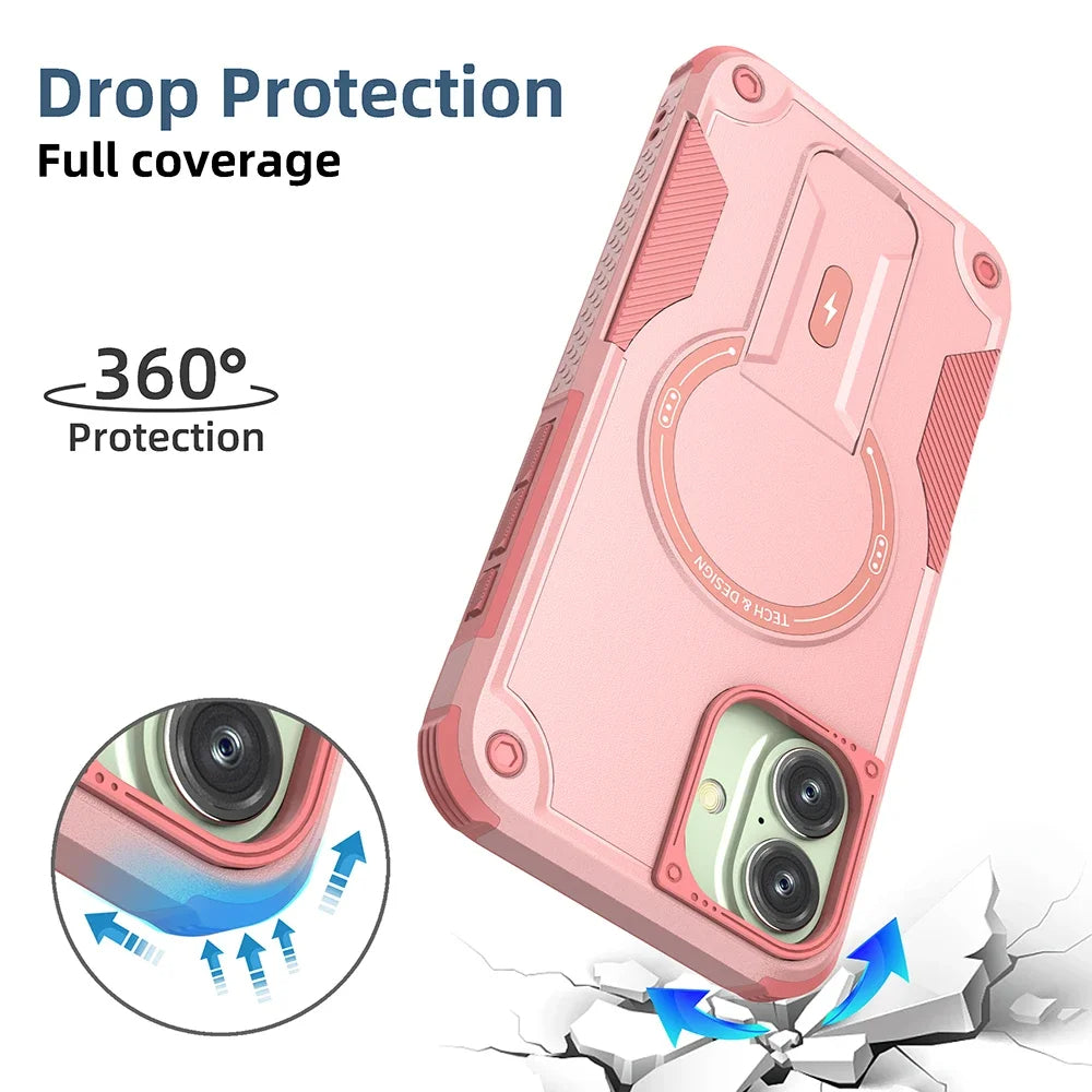 Shockproof Magnetic Phone Case for iPhone 15 14 13 12 Pro Max with MagSafe & Camera Protection