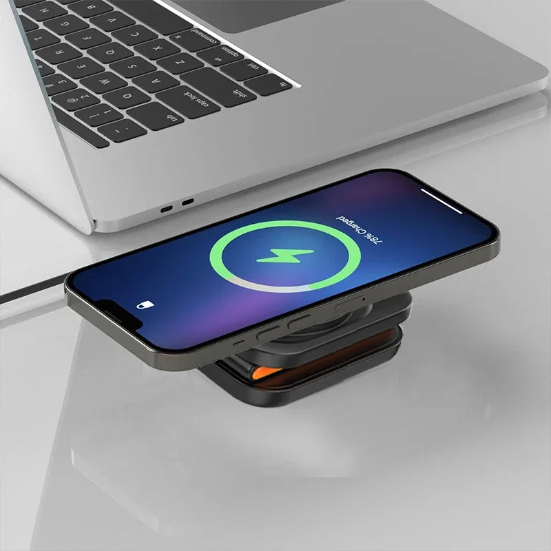3 in 1 Foldable Charging Station for iPhone, Apple Watch & AirPods – Wireless Fast Charger Dock