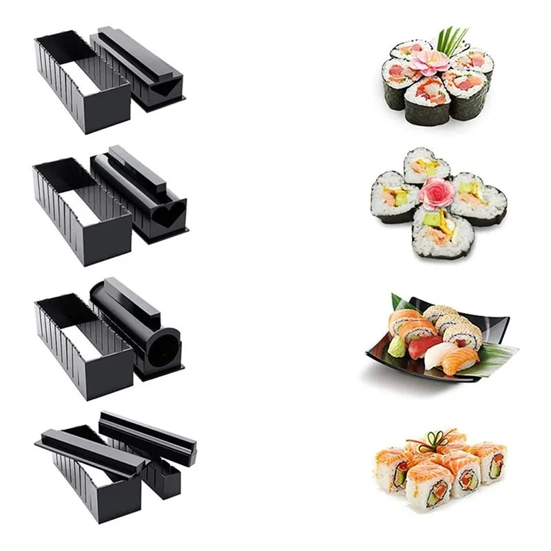 Sushi Maker Kit – Easy DIY Sushi Roll Maker, Includes Bamboo Mat, Rice Paddle & Recipe Guide for Home Sushi Making